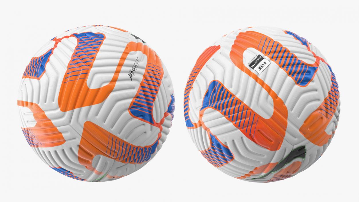 3D model Official Match Ball Nike Flight White Total Orange