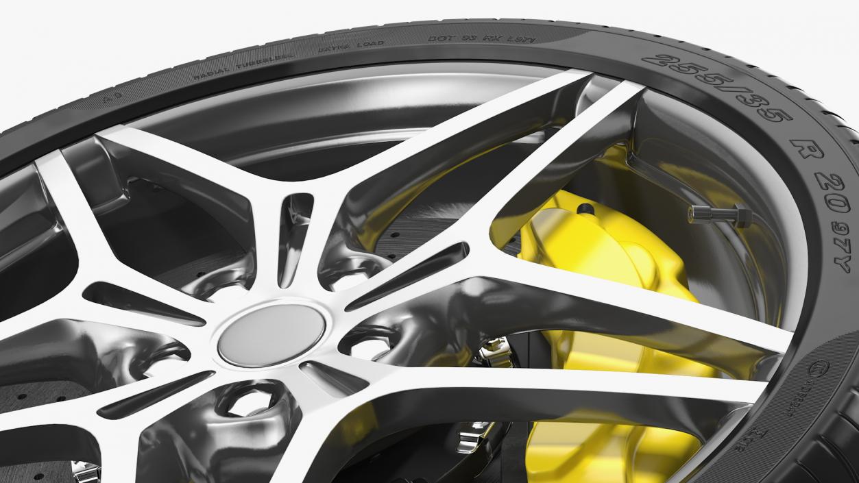 3D Sports Car Wheel