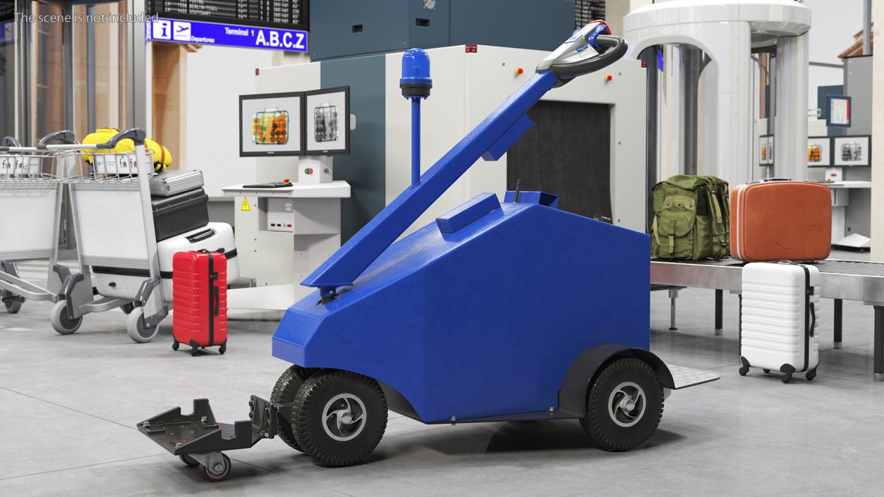 Electric Trolley Mover Blue 3D