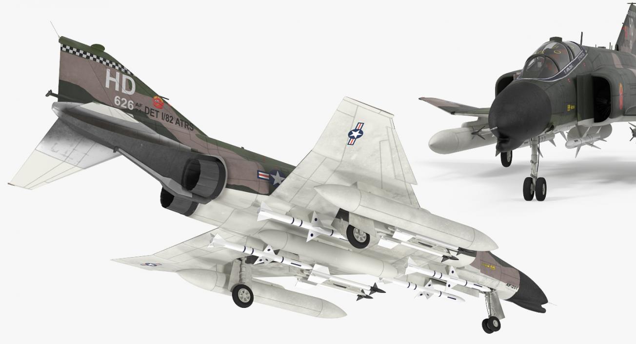 McDonnell Douglas F-4 Phantom II Rigged 3D model