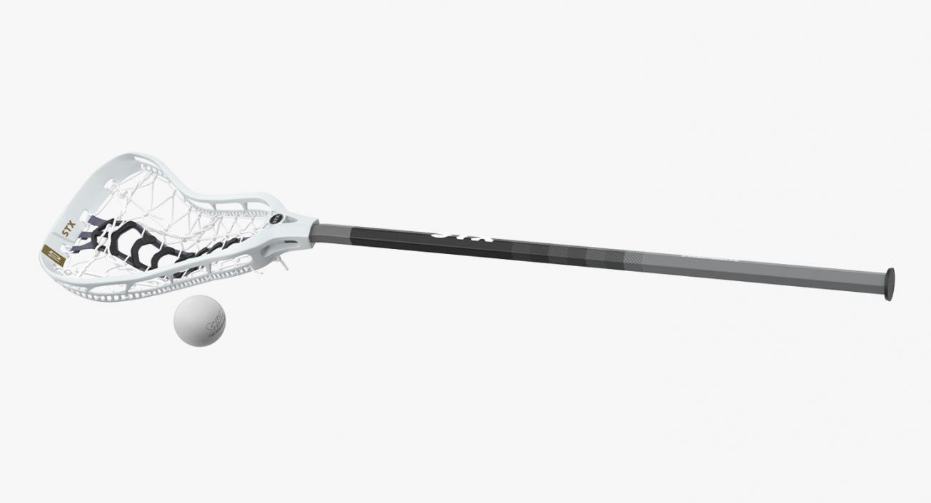 Lacrosse Stick STX and Ball 3D