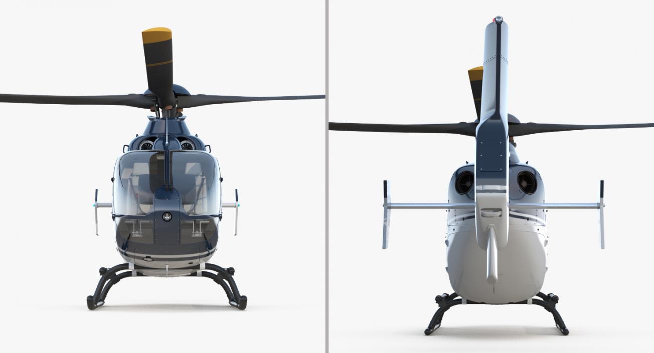 3D Civil Helicopter Eurocopter EC-135 Rigged