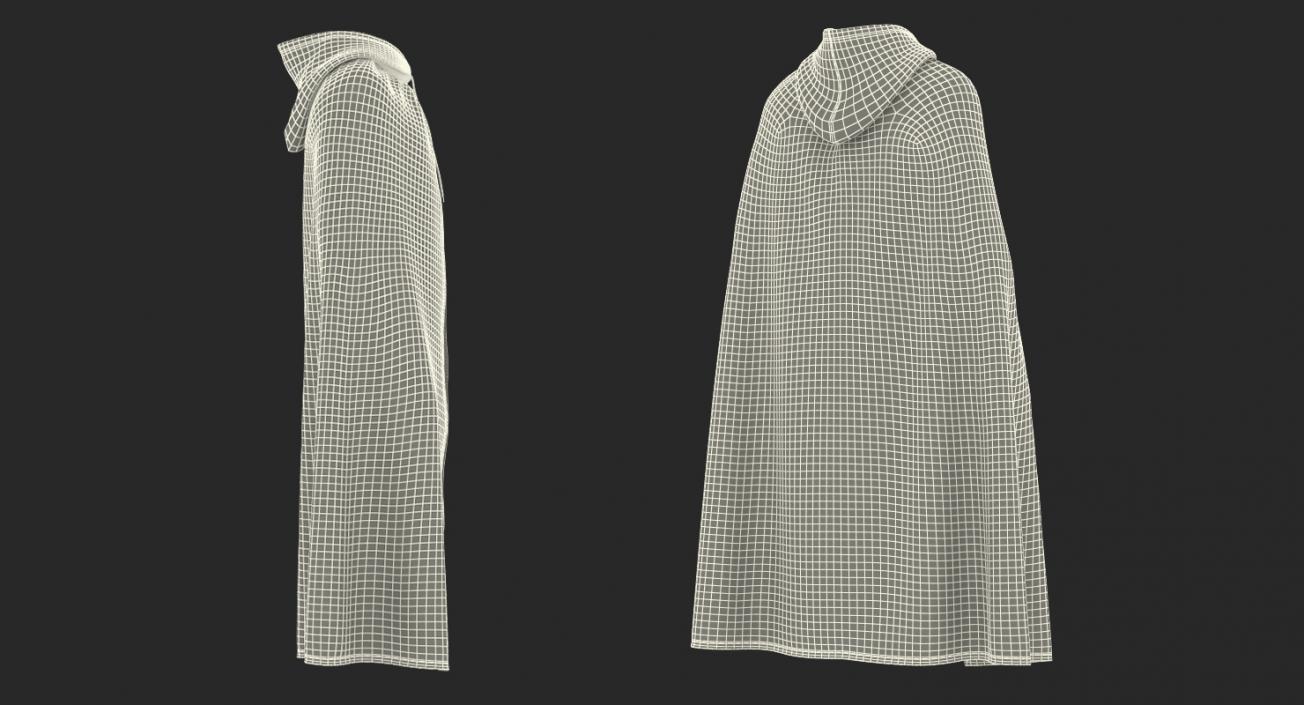 3D Medieval Hooded Cloak