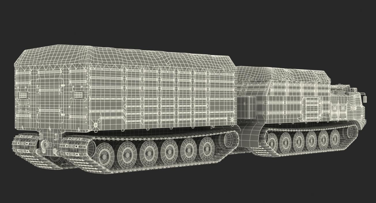3D Research Articulated Tracked Vehicle Vityaz DT-30 Rigged