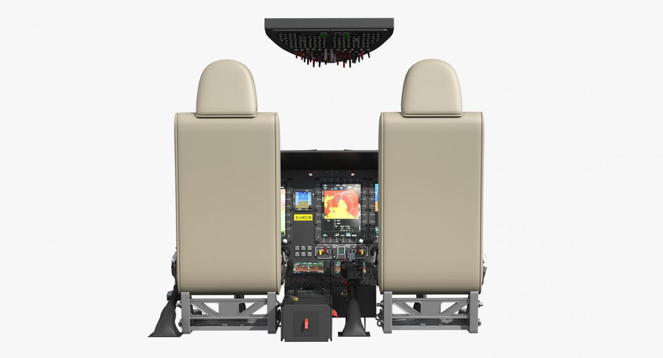 3D model Airbus H145 Helicopter Cockpit