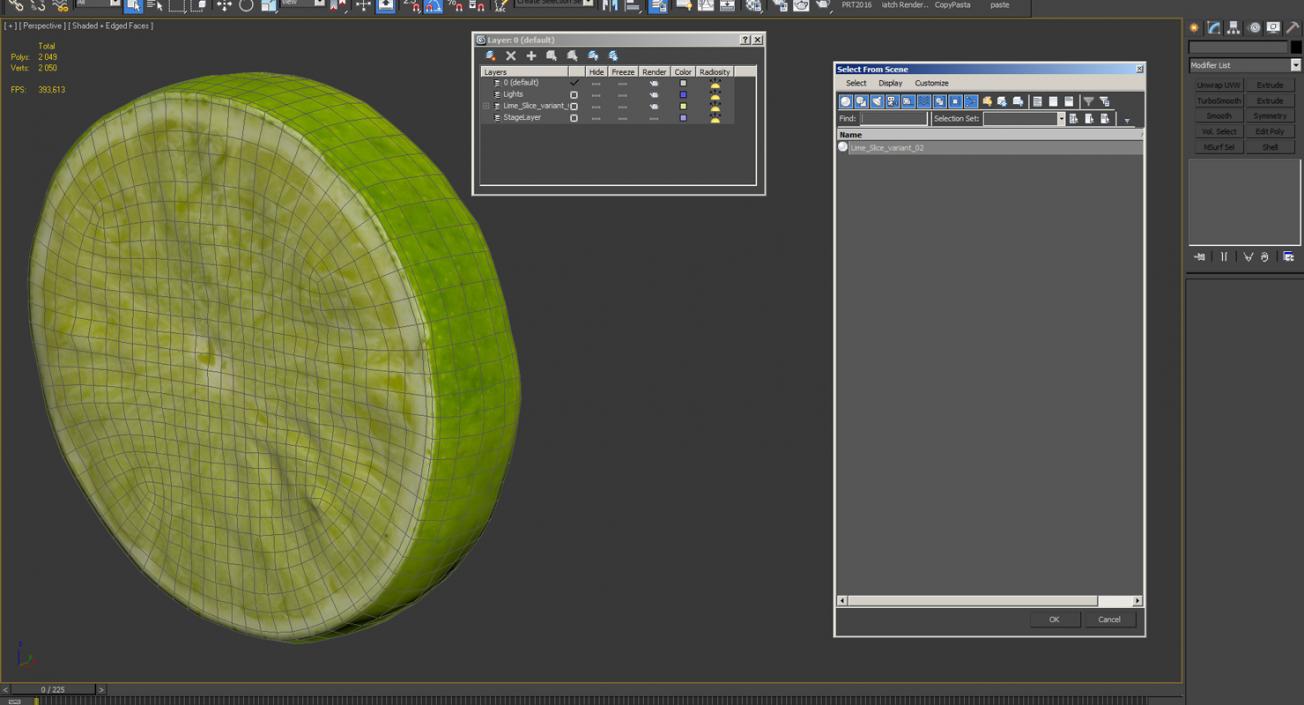 3D model Lime Slice