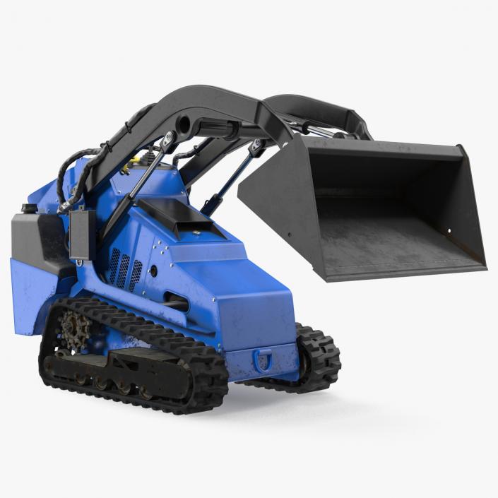 Mini Skid Steer with Bucket Rigged 3D model