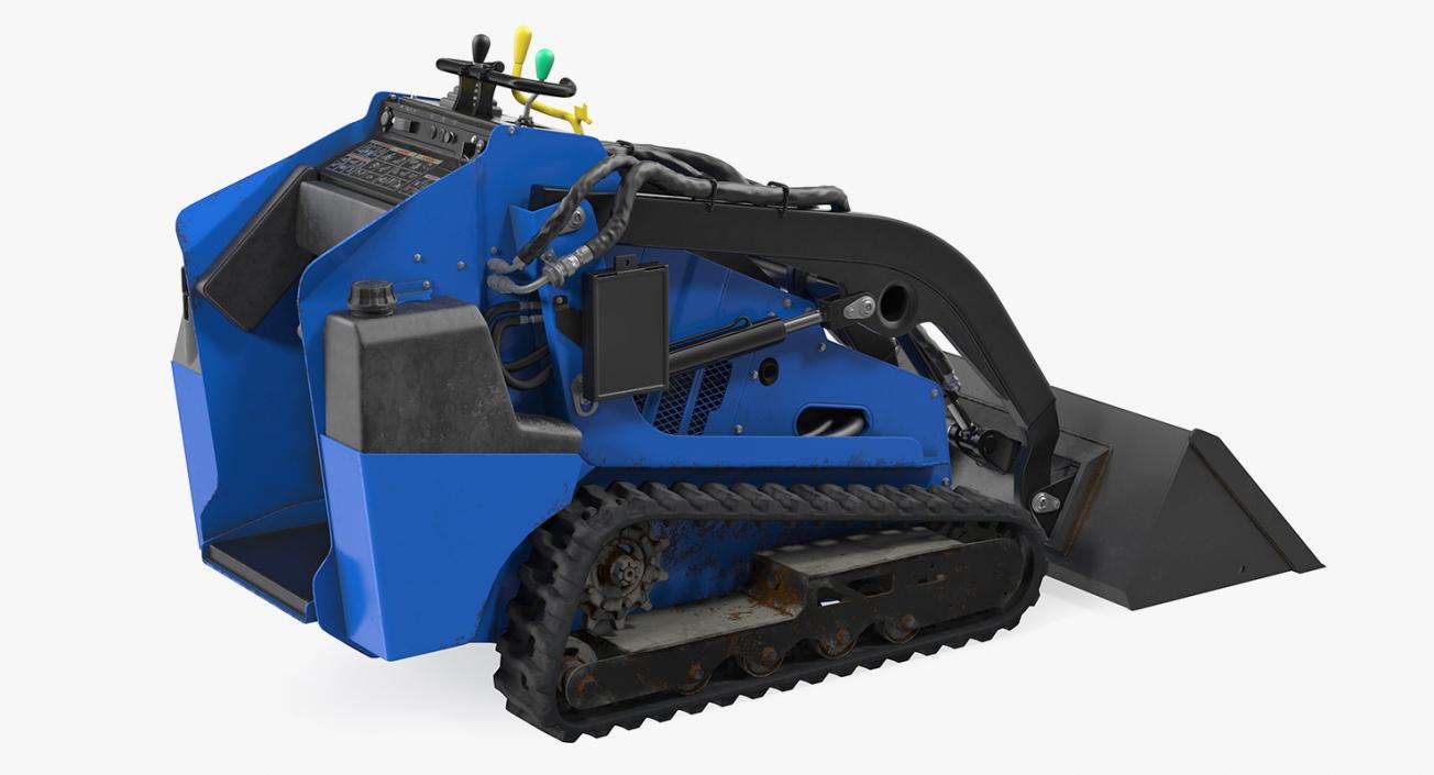 Mini Skid Steer with Bucket Rigged 3D model