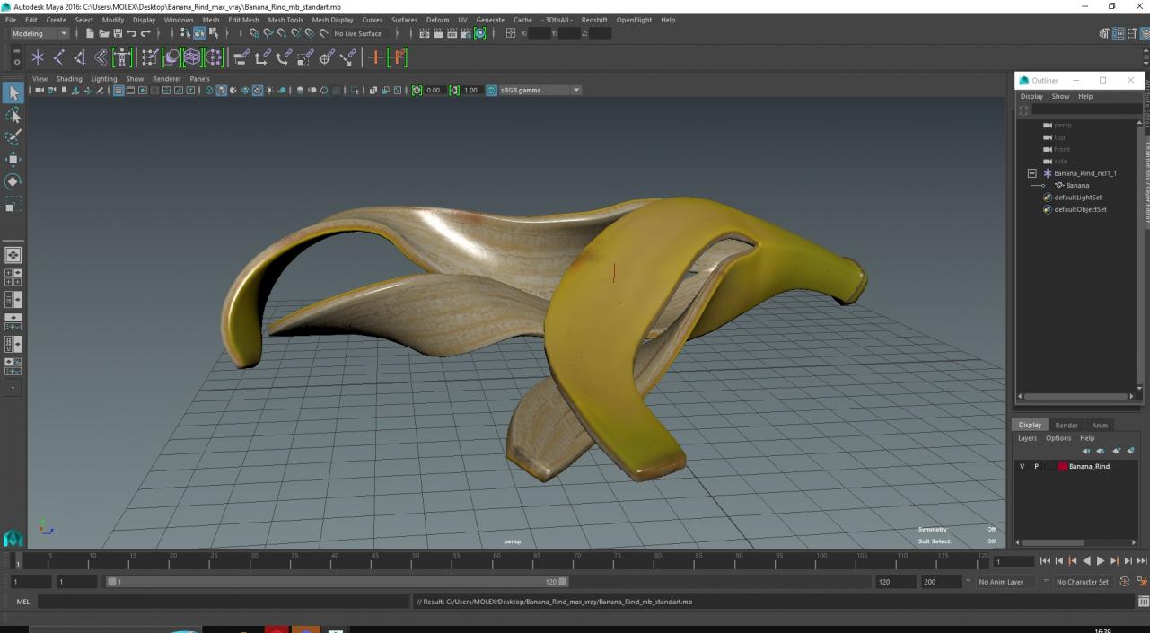 3D Banana Rind