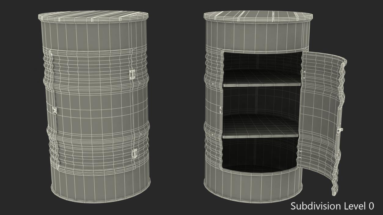 3D model Upcycled Oil Drum Cabinet