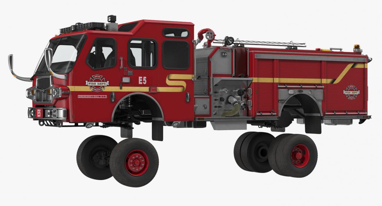 3D Fire Apparatus E-One Quest Seattle Rigged