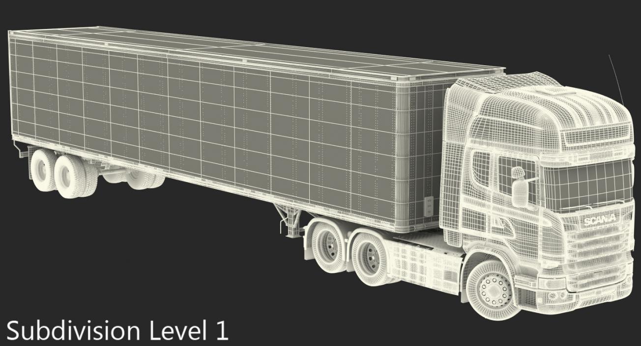 3D Scania Streamline Trailer Truck