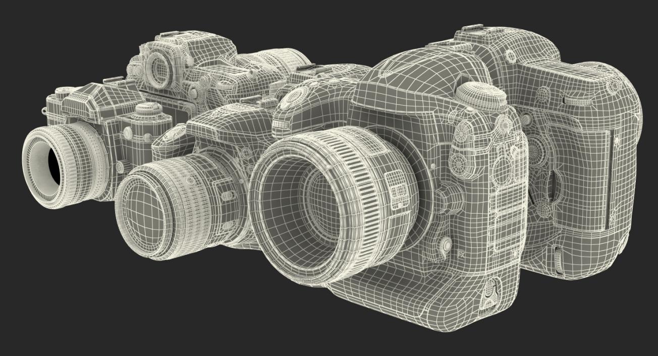 Nikon Cameras Collection 3D model