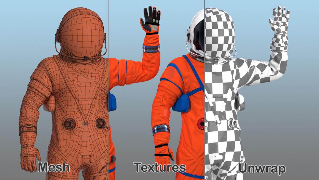 OCSS Spacesuit Astronaut Greetings Pose 3D model