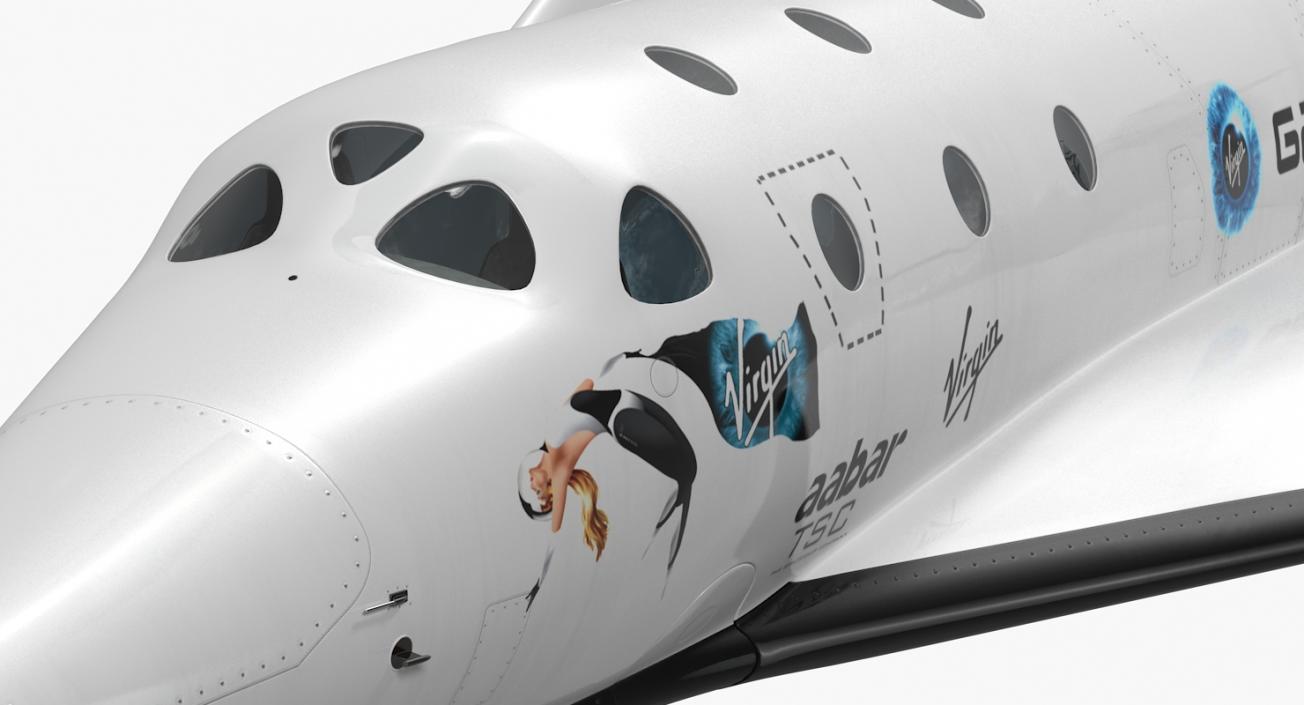 Suborbital Spaceplane SpaceShipTwo 3D model