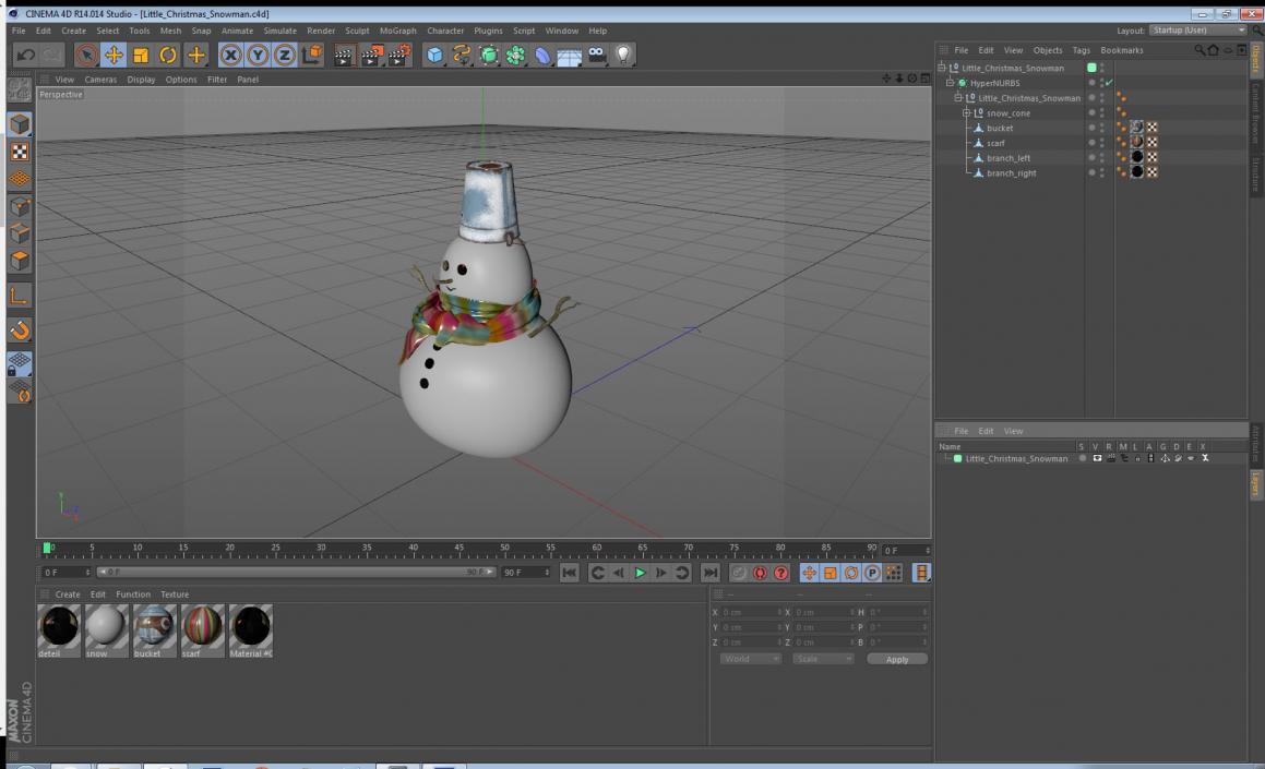 Little Christmas Snowman 3D model