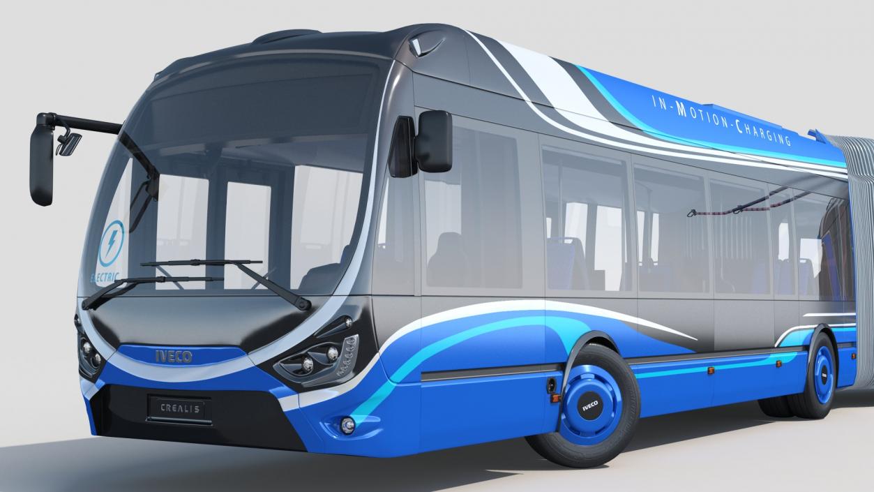 Iveco Crealis IMC Electric Trolleybus Rigged 3D model
