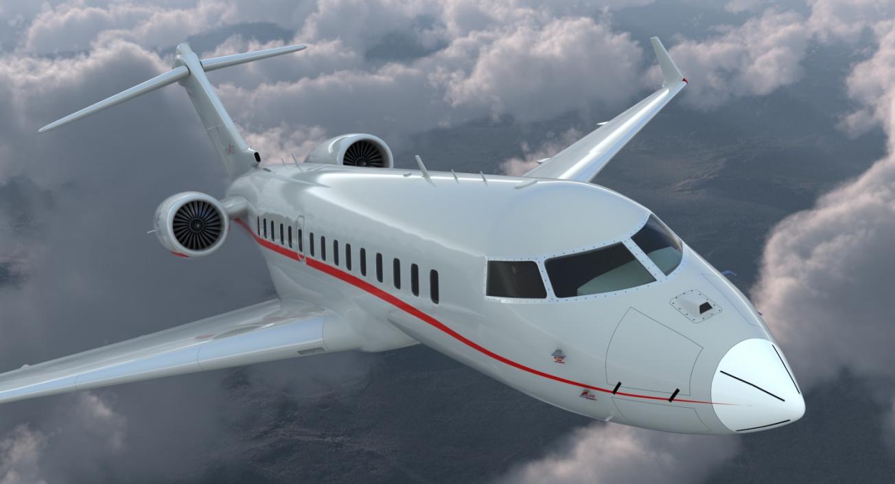 3D Business Jet Global 6000 Rigged
