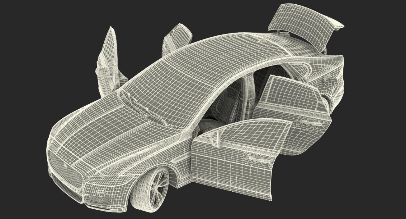 3D model Jaguar XF Simple Interior