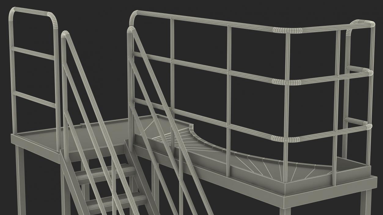 3D Rooftop Access Platform model