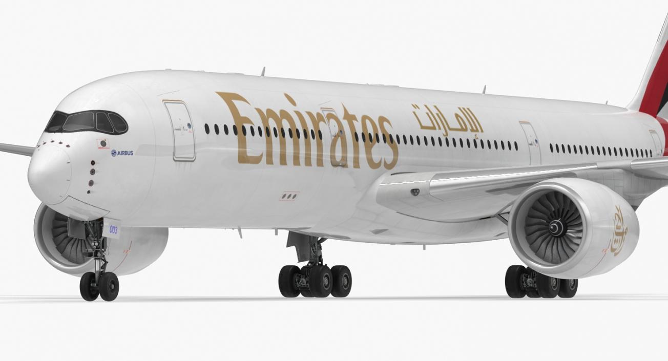 Airbus A350-900 Emirates Air Line Rigged 3D Model 3D model