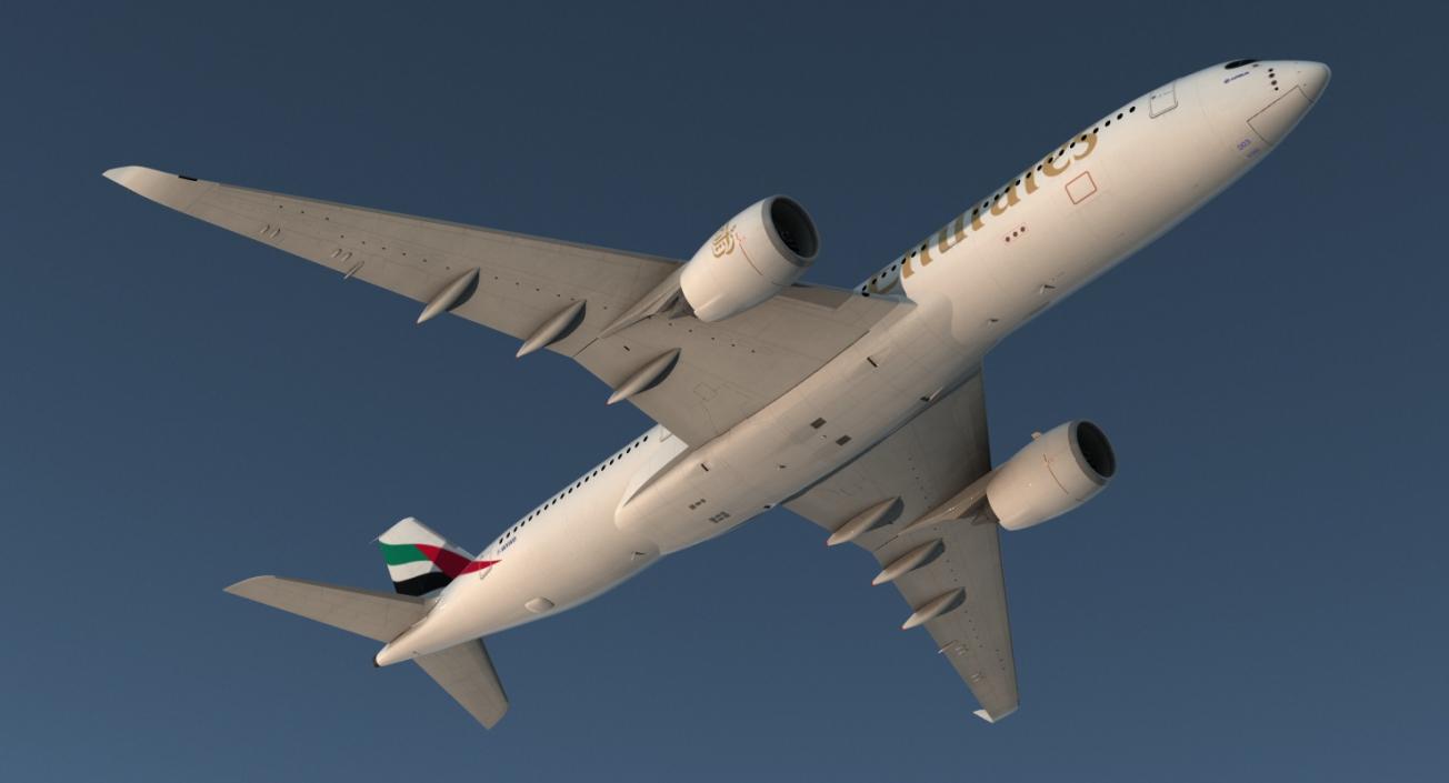 Airbus A350-900 Emirates Air Line Rigged 3D Model 3D model