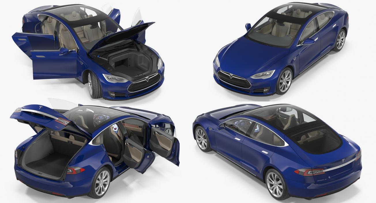 Tesla Model S 75D 2015 3D