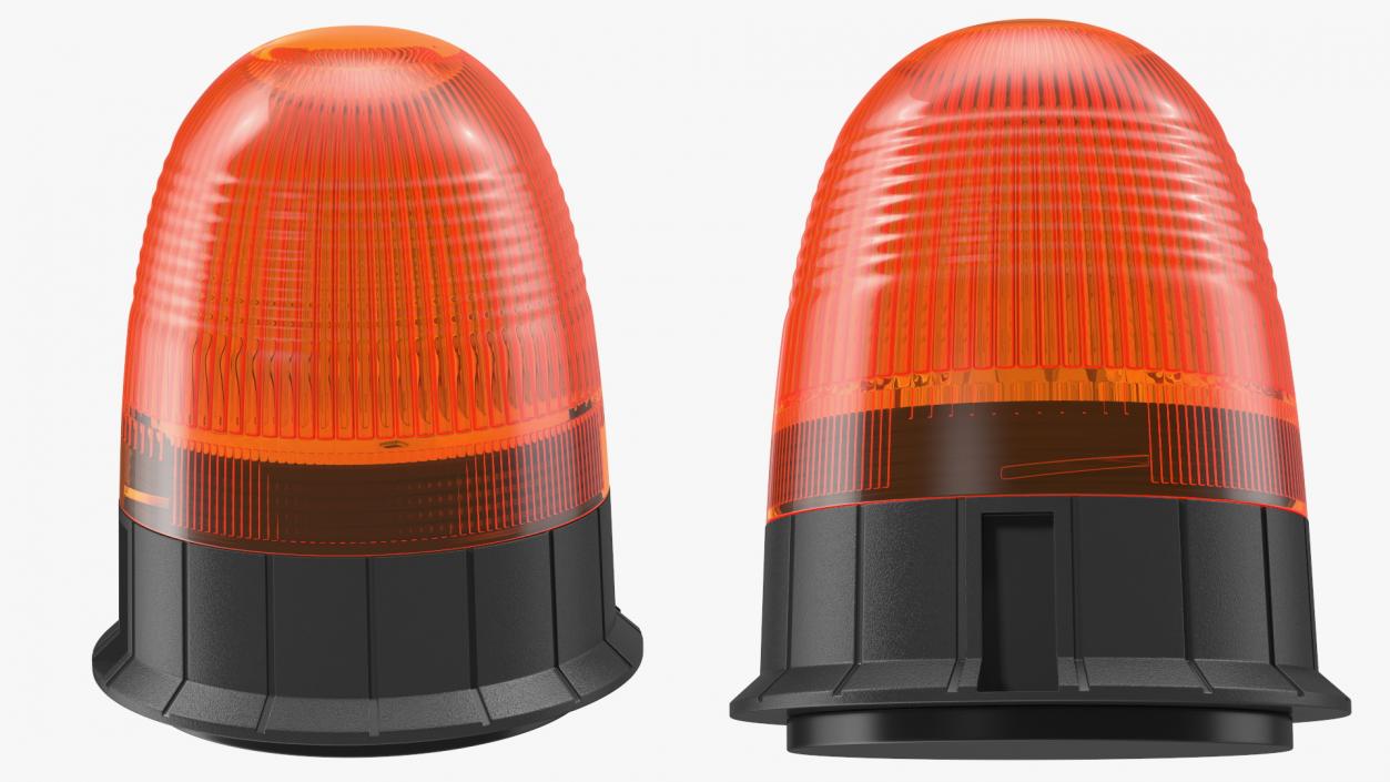 Magnetic Orange Flashing Beacon Light 3D