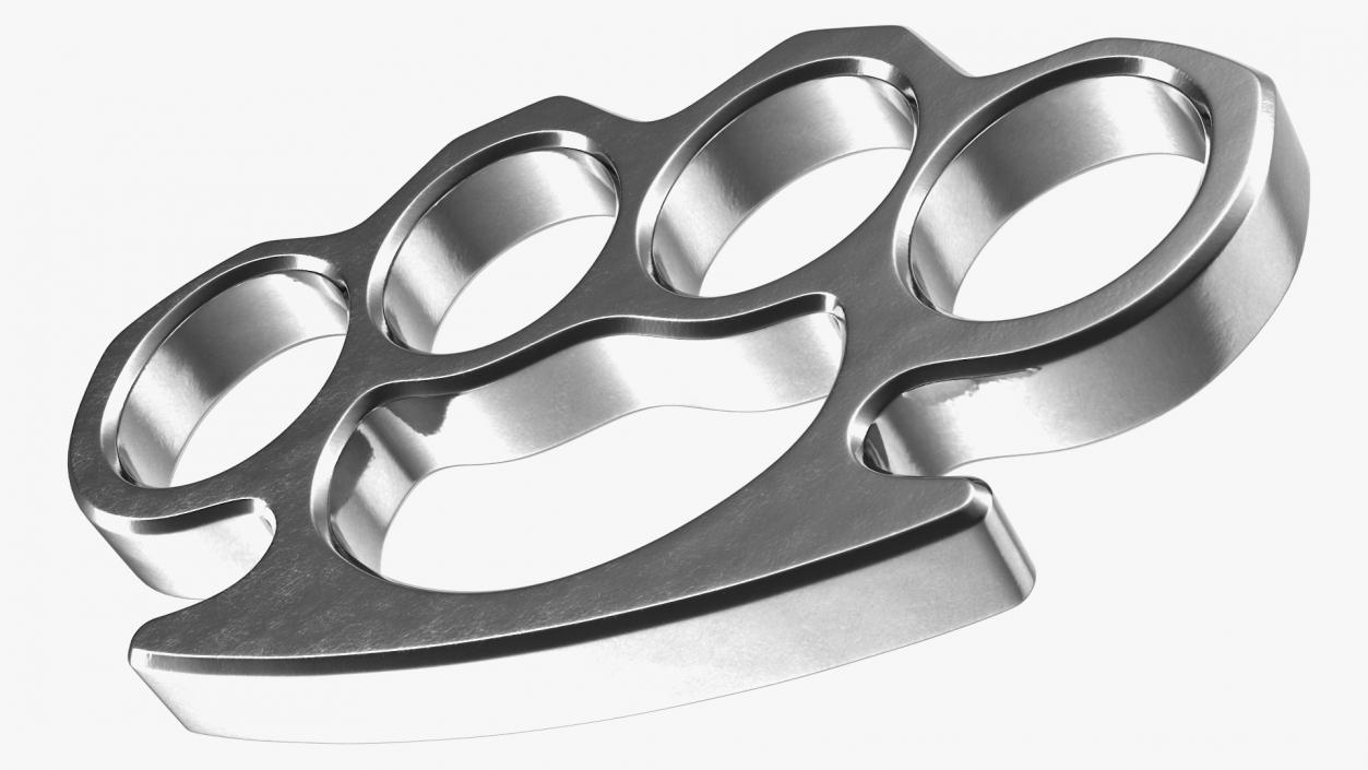 3D Silver Brass Knuckles