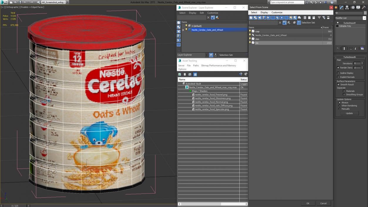 Nestle Cerelac Oats and Wheat 3D model
