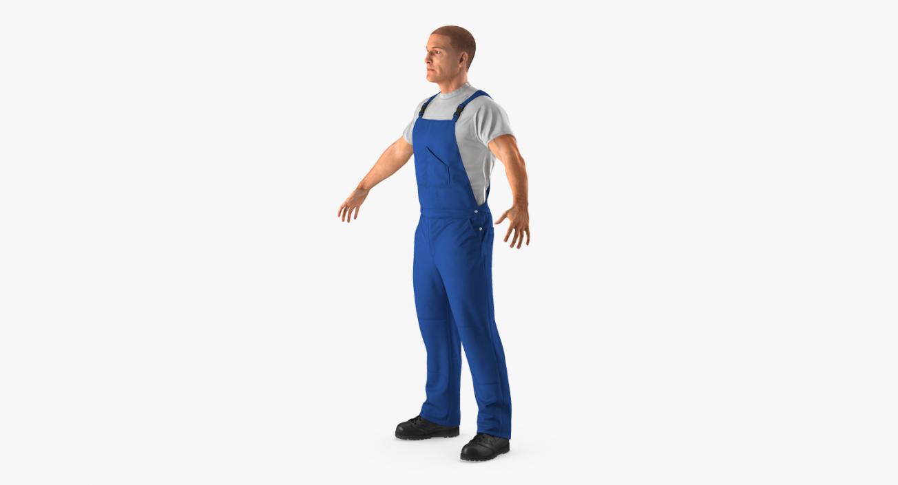 3D Worker Wearing Boiler Suit