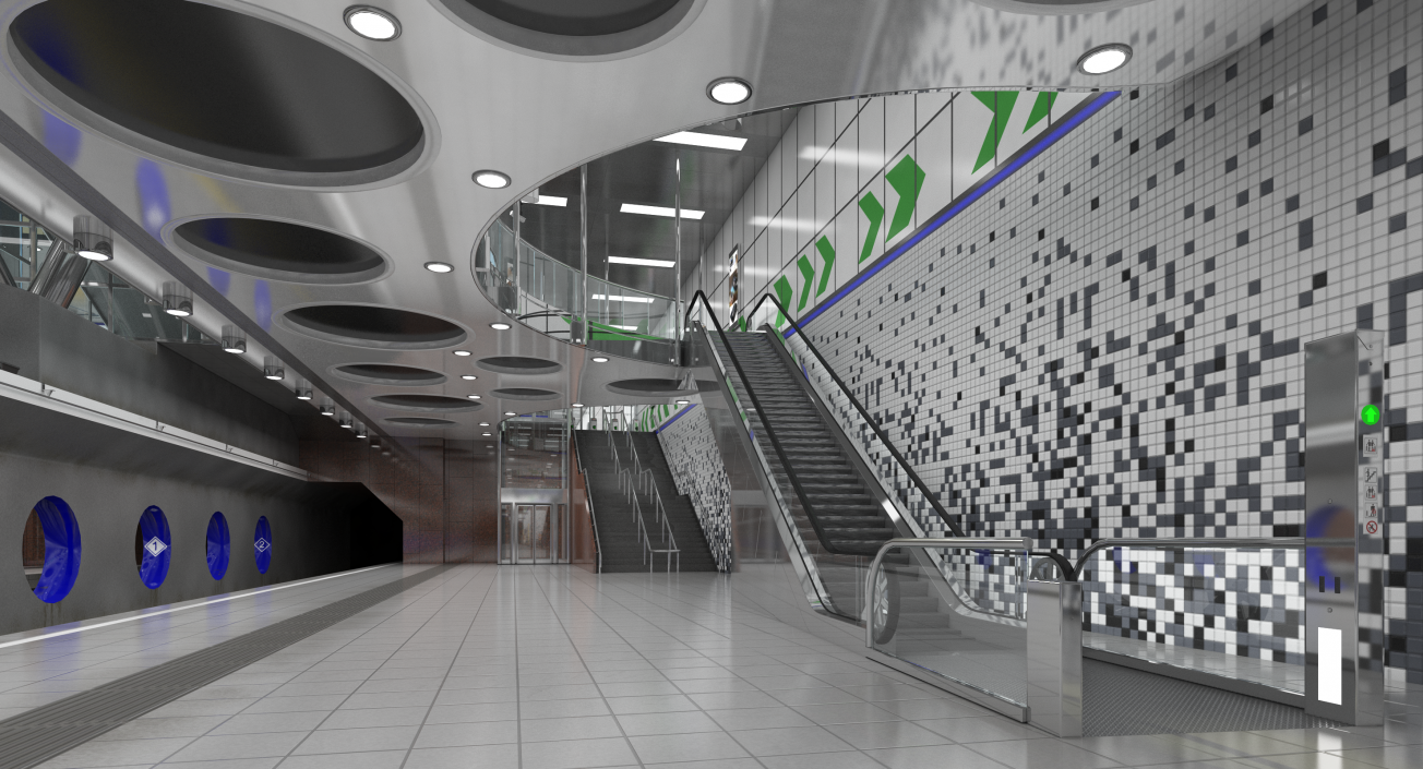3D model Metro Station Subway