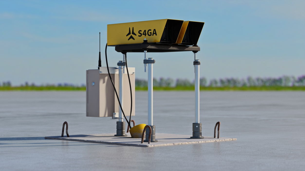 3D Airport Runway S4GA Indicator Lighting model