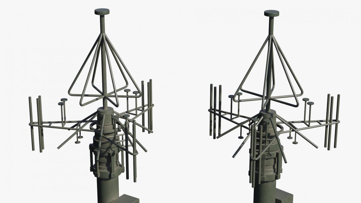 3D model Telescopic Antenna Mast Rigged