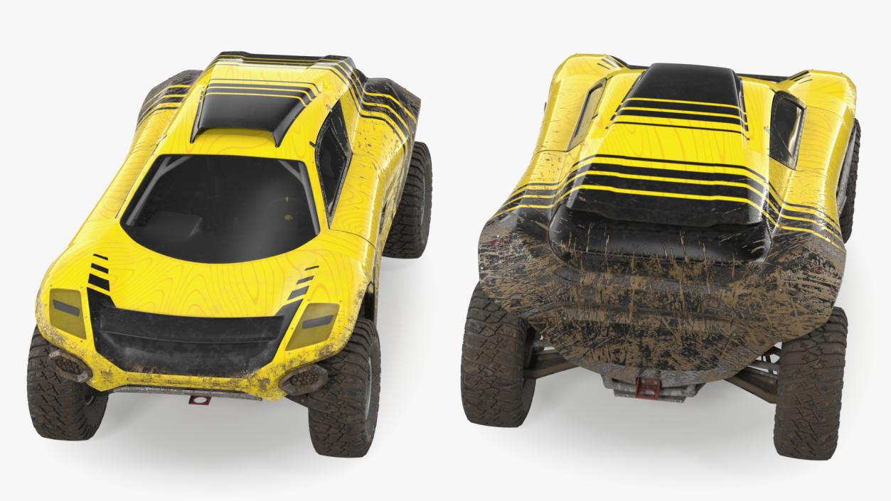 3D model Extreme E Car Racing Electric SUV Dirty Rigged for Cinema 4D