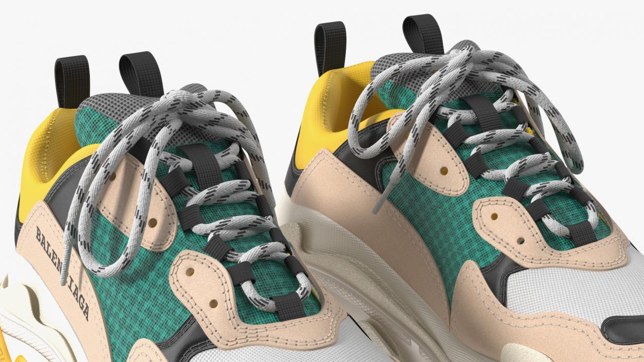 3D Balenciaga Sneakers Yellow