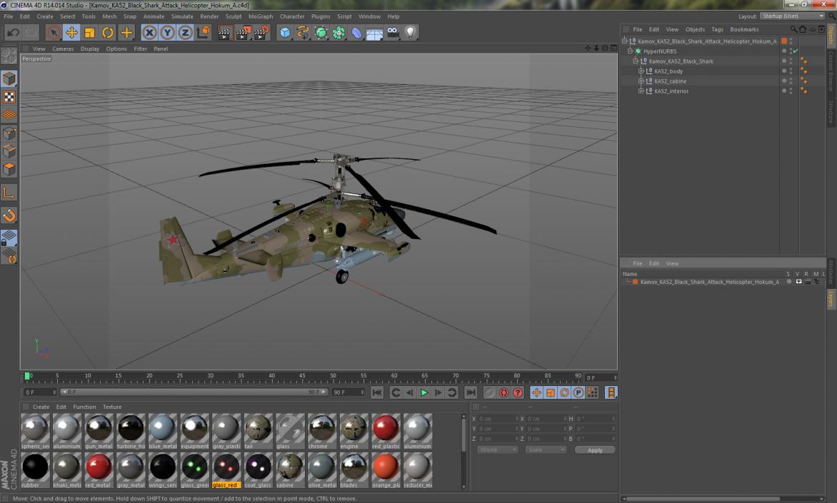 3D Kamov KA52 Black Shark Attack Helicopter Hokum A model