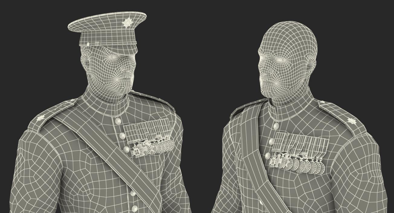 Irish Guard Sergeant Standing 3D model