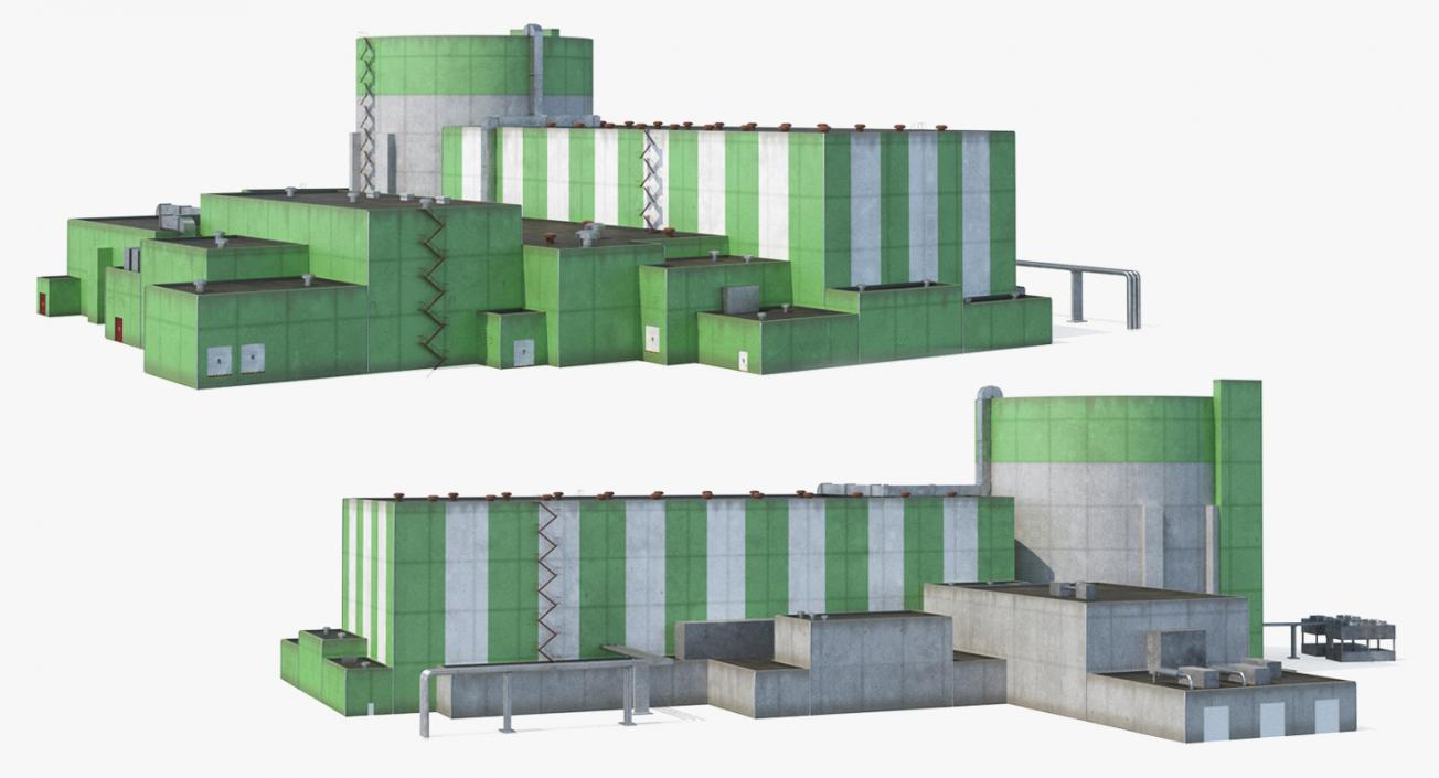 3D Nuclear Power Plant Reactor Building