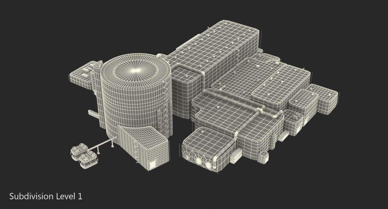3D Nuclear Power Plant Reactor Building