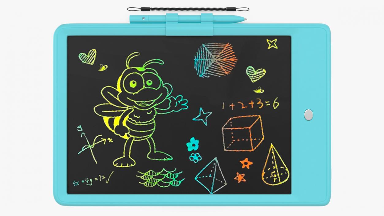 LCD Writing Tablet for Kids Blue 3D