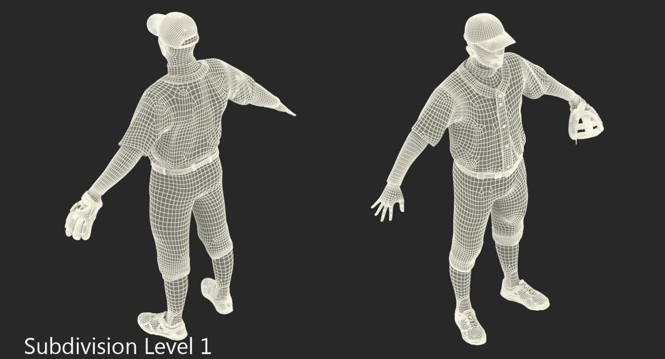 Baseball Player Rigged Generic 5 3D