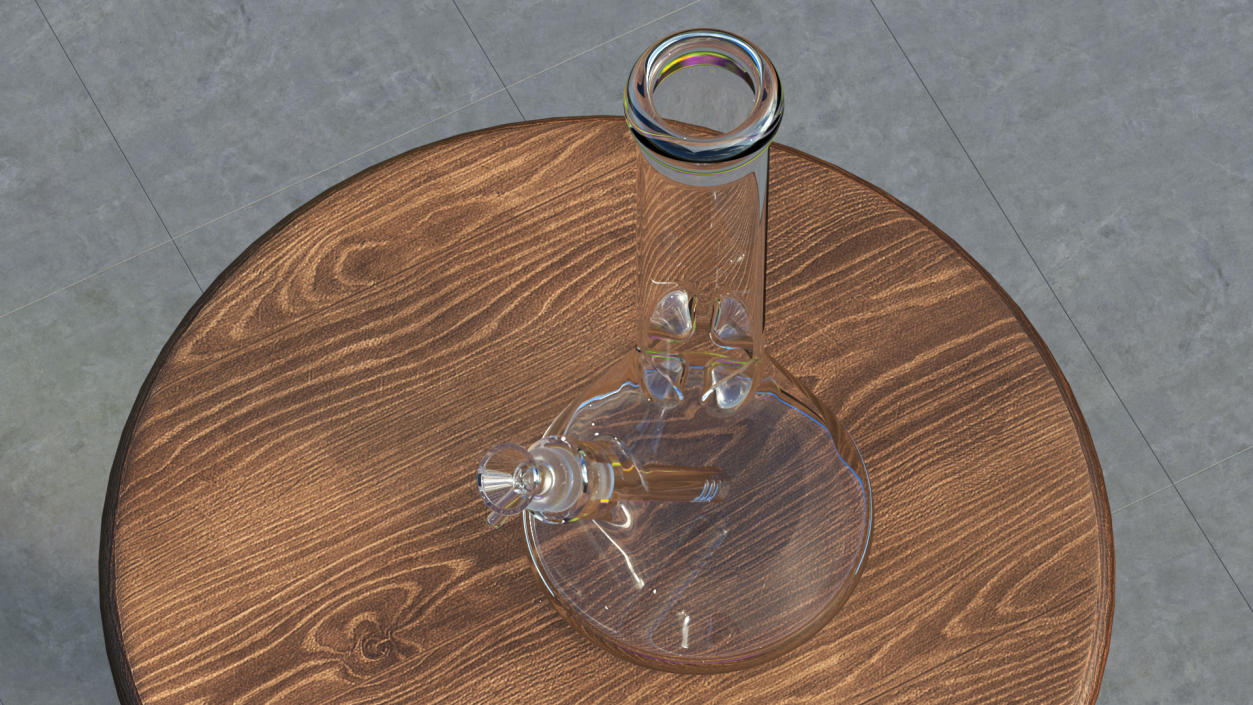 Glass Beaker Bong 3D