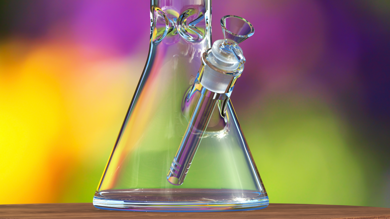 Glass Beaker Bong 3D