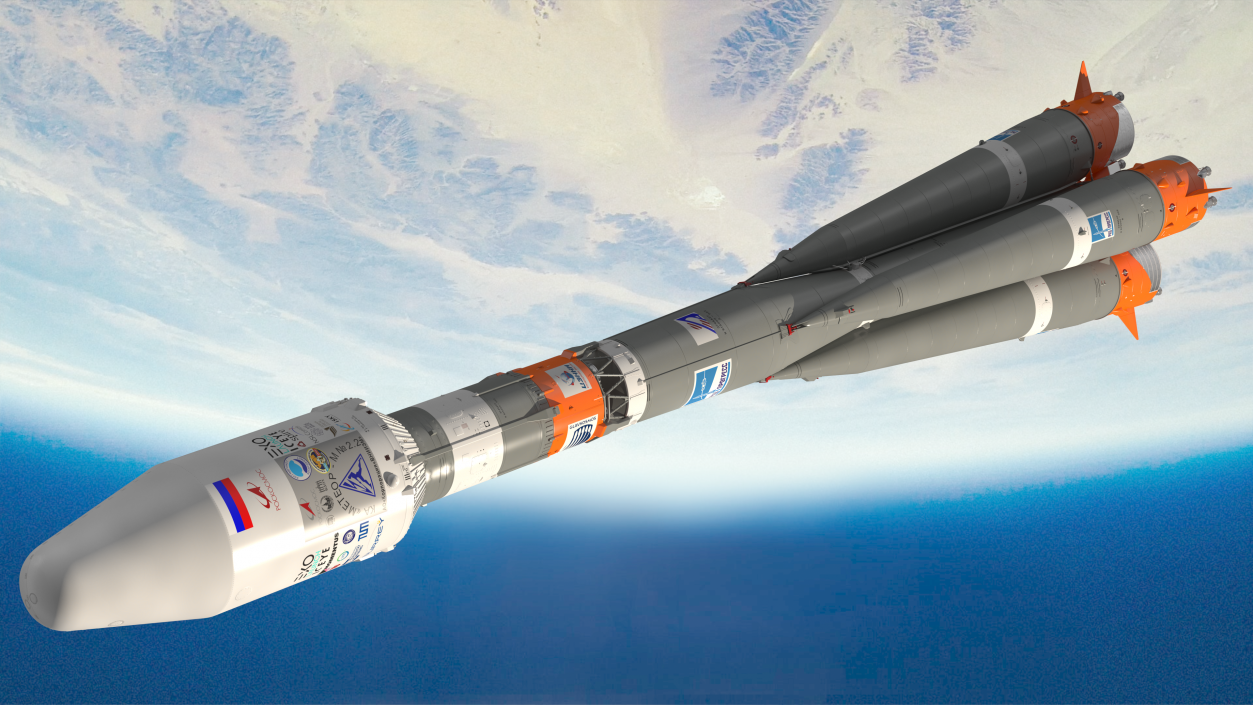 3D model Soyuz 2 Orbital Launch Vehicle