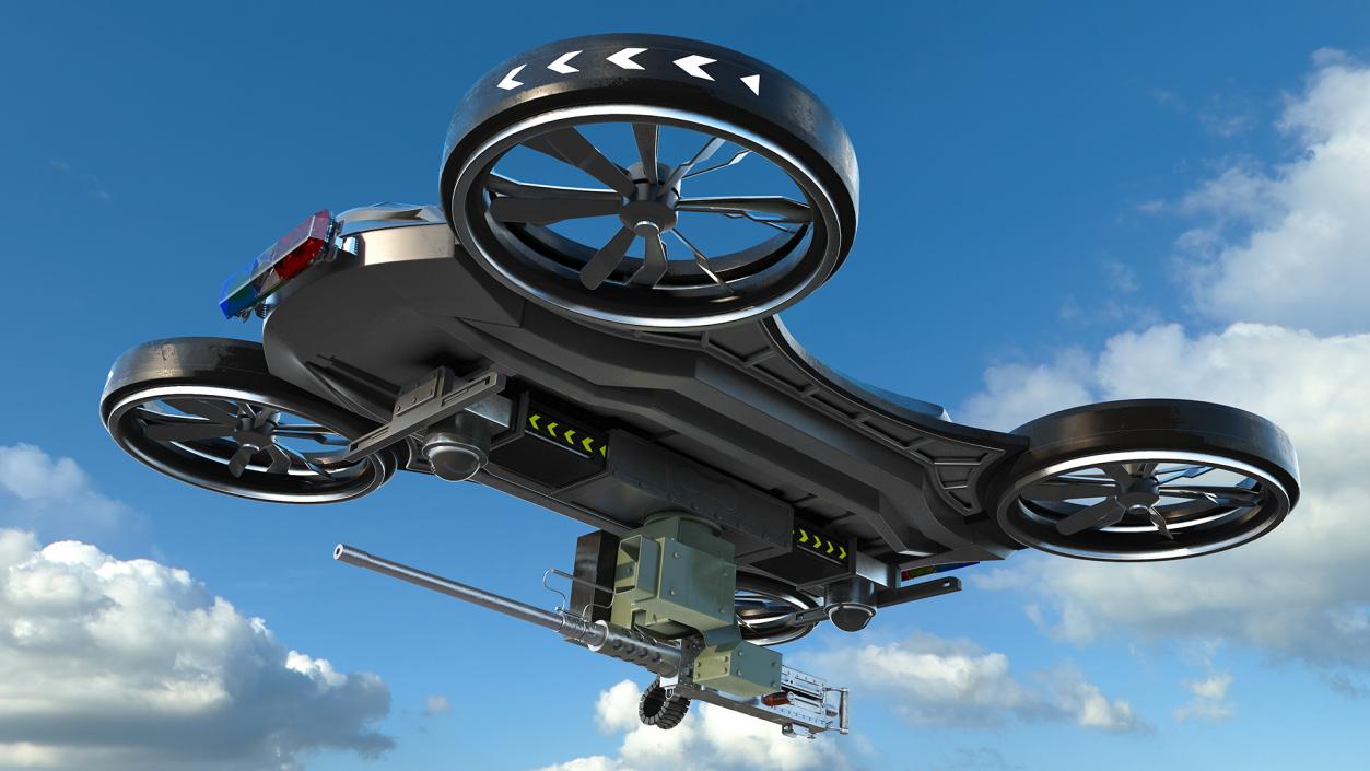 Drone with Machine Gun 3D