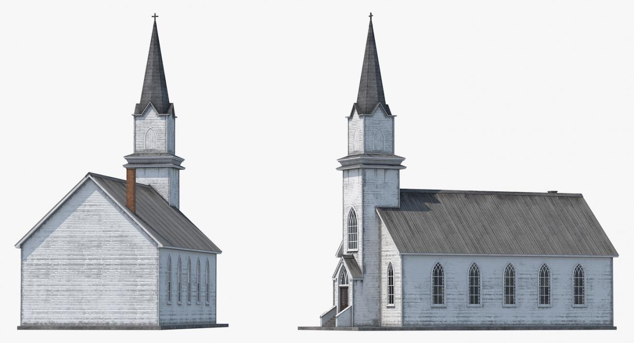 Old Wooden Church 3D