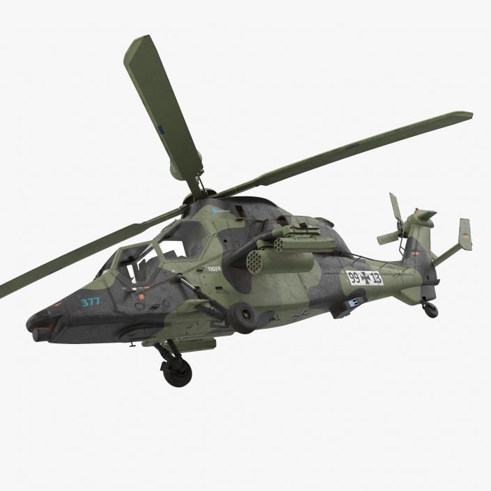 3D Eurocopter Tiger EC665 German Rigged