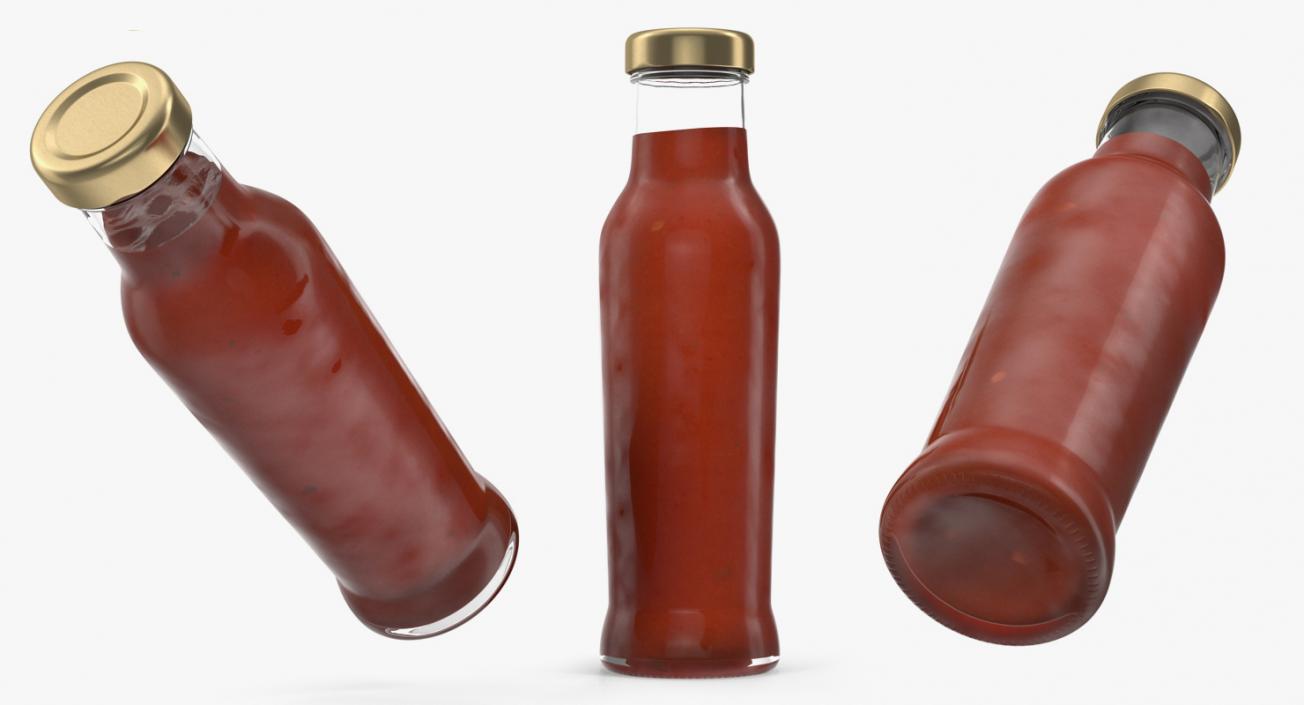Barbecue Sauce Glass Bottle 3D