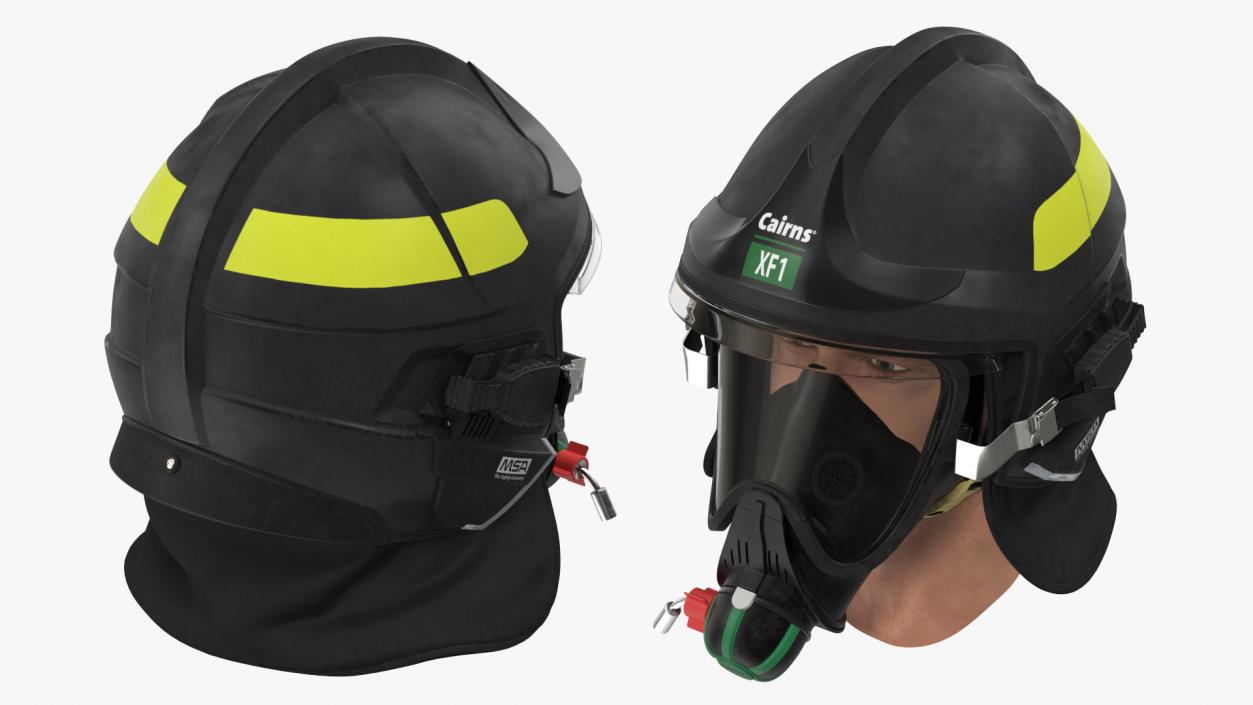 Firefighter Head Cairns XF1 Fire Helmet 3D model